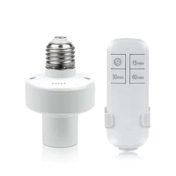 Wireless Remote Control E27 lamp Holder With 15min 30min 60min Remote Timer Switch Socket For LED lamp Bulb 110V/220V
Wireless Remote Control E27 lamp Holder With 15min 30min 60min Remote Timer Switch Socket For LED lamp Bulb 110V/220V