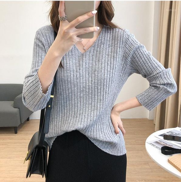 v-neck new women sweater autumn winter clothes solid sweater jumper long-sleeved knitted pullovers shirt female 1, White;black
v-neck new women sweater autumn winter clothes solid sweater jumper long-sleeved knitted pullovers shirt female 1, White;black