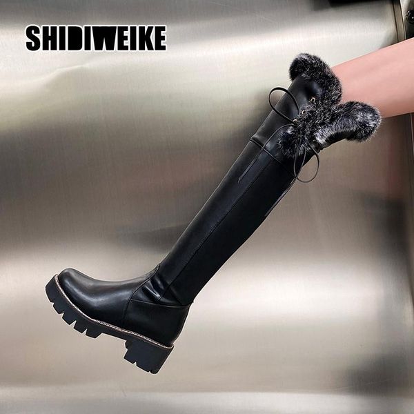 fashion women sponge cake bottom snow boots warm fur women pu leather boots over the knee lady winter shoes v800, Black
fashion women sponge cake bottom snow boots warm fur women pu leather boots over the knee lady winter shoes v800, Black