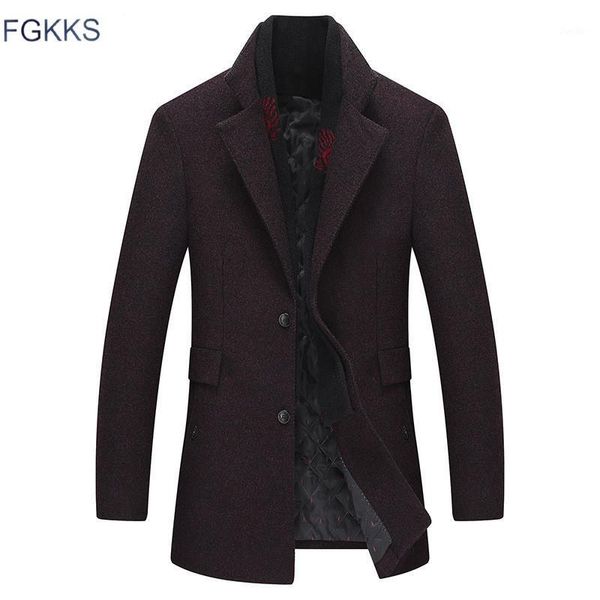 fgkks men winter wool coat men's new fashion turn-down collar warm thick wool blends woolen pea coat male trench overcoat1, Black
fgkks men winter wool coat men's new fashion turn-down collar warm thick wool blends woolen pea coat male trench overcoat1, Black