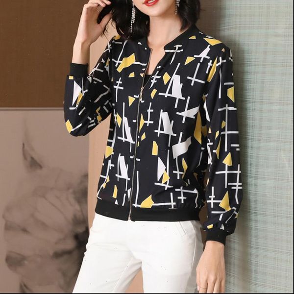 2021 new summer womens bomber jacket print thin long sleeve female basic jacket casual elegant silm ladies coat outwear, Black;brown
2021 new summer womens bomber jacket print thin long sleeve female basic jacket casual elegant silm ladies coat outwear, Black;brown