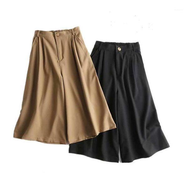2020 new women wide leg pants loose style high waist women midi length pants female trousers casual summer1, Black;white
2020 new women wide leg pants loose style high waist women midi length pants female trousers casual summer1, Black;white