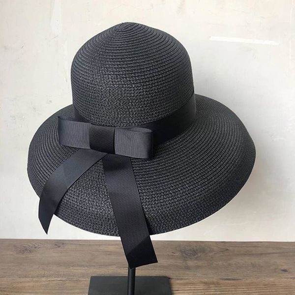 new product fashion sun hat women's summer bow straw hats for women beach headwear chapeau femme hepburn hats black y200602, Blue;gray
new product fashion sun hat women's summer bow straw hats for women beach headwear chapeau femme hepburn hats black y200602, Blue;gray