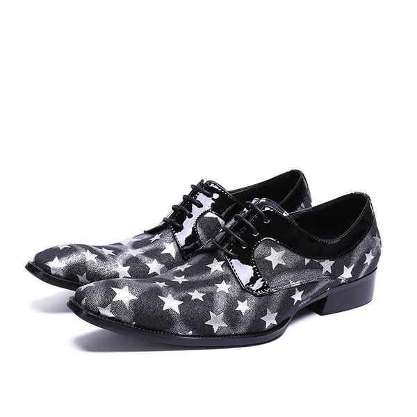 lece-up star print dress oxfords men round toe fashion genuine leather shoes wedding party shoes for men, Black
lece-up star print dress oxfords men round toe fashion genuine leather shoes wedding party shoes for men, Black