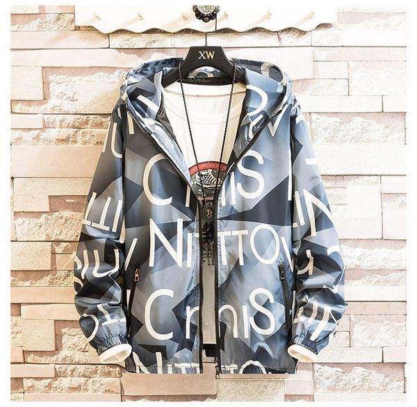 2021 the new men's sunscreen marks fall male streetwear printed letter thin jacket with hood 9vi1, Black;brown
2021 the new men's sunscreen marks fall male streetwear printed letter thin jacket with hood 9vi1, Black;brown