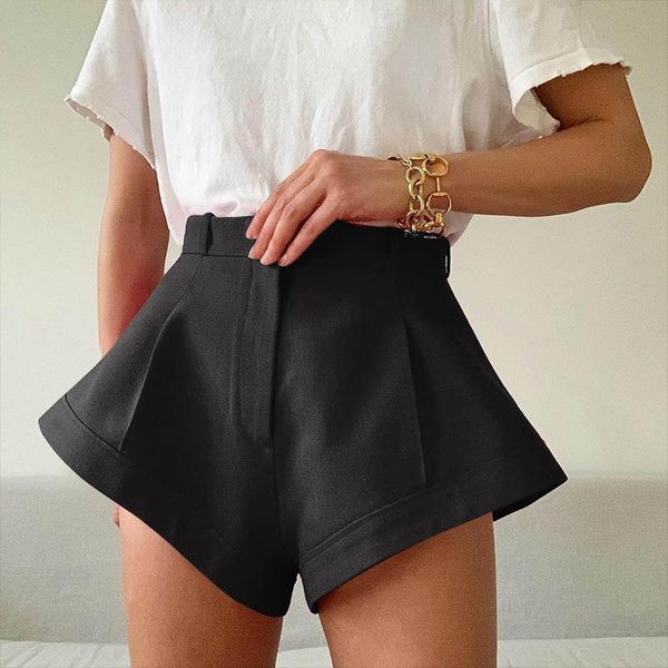 women's shorts 2021 wide leg women high waist summer wild loose solid color cotton casual belt, White;black
women's shorts 2021 wide leg women high waist summer wild loose solid color cotton casual belt, White;black