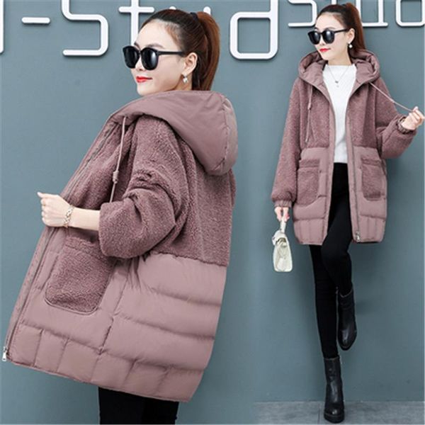 women's down & parkas 2021 winter jacket fashion plus size warm hooded coat lady cotton parka long jaqueta g442, Black
women's down & parkas 2021 winter jacket fashion plus size warm hooded coat lady cotton parka long jaqueta g442, Black