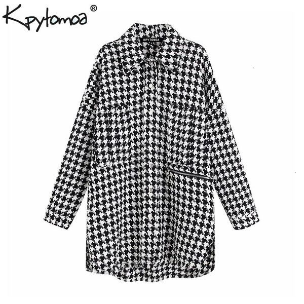 vintage stylish oversized houndstooth jacket coat women 2021 fashion pockets frayed side vents loose plaid outerwear chic sh190912, Black;brown
vintage stylish oversized houndstooth jacket coat women 2021 fashion pockets frayed side vents loose plaid outerwear chic sh190912, Black;brown