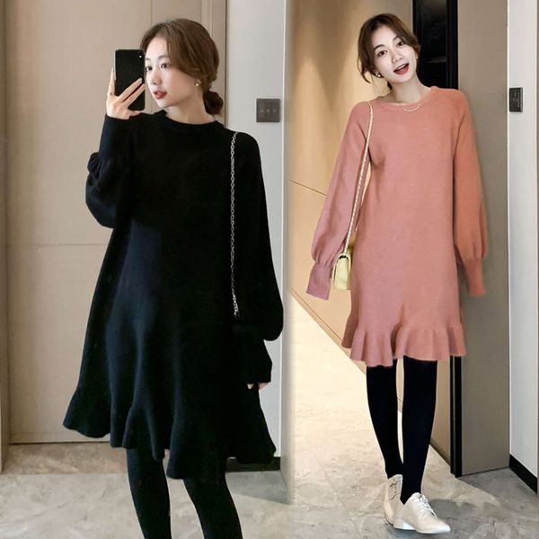 drs fashion pregnant women's chaoma 2020 new autumn and winter knitted sweater medium length, White
drs fashion pregnant women's chaoma 2020 new autumn and winter knitted sweater medium length, White