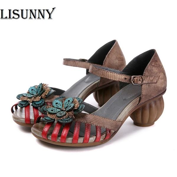 dress shoes lisuny handmade women genuine leather retro buckle strap casual summer sandals floral high heel strange style peep toe, Black
dress shoes lisuny handmade women genuine leather retro buckle strap casual summer sandals floral high heel strange style peep toe, Black