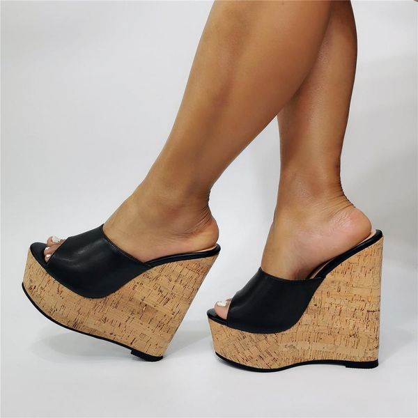 2020 leather wedges sandals for women make fashion out thick wood heels party night high platform shoes vksu, Black
2020 leather wedges sandals for women make fashion out thick wood heels party night high platform shoes vksu, Black