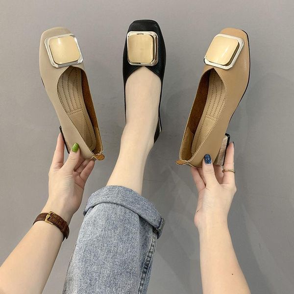 dress shoes solid soft leather metal decoration shallow square heel single fashion wear resistant platform heels women office, Black
dress shoes solid soft leather metal decoration shallow square heel single fashion wear resistant platform heels women office, Black