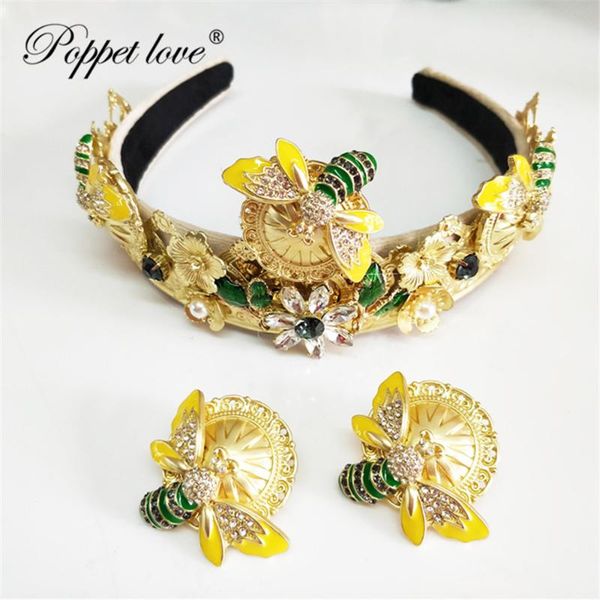 bee style retro beaded crown tiara bridal gold leaves hair jewelry handmade imitation pearls crown, Golden;silver
bee style retro beaded crown tiara bridal gold leaves hair jewelry handmade imitation pearls crown, Golden;silver