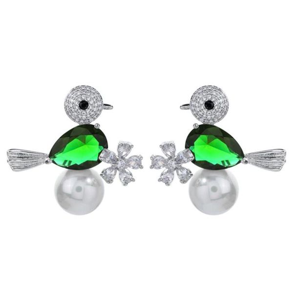 stud zircon pearl bird earrings for women / girls wedding party fashion tassel er-394, Golden;silver
stud zircon pearl bird earrings for women / girls wedding party fashion tassel er-394, Golden;silver