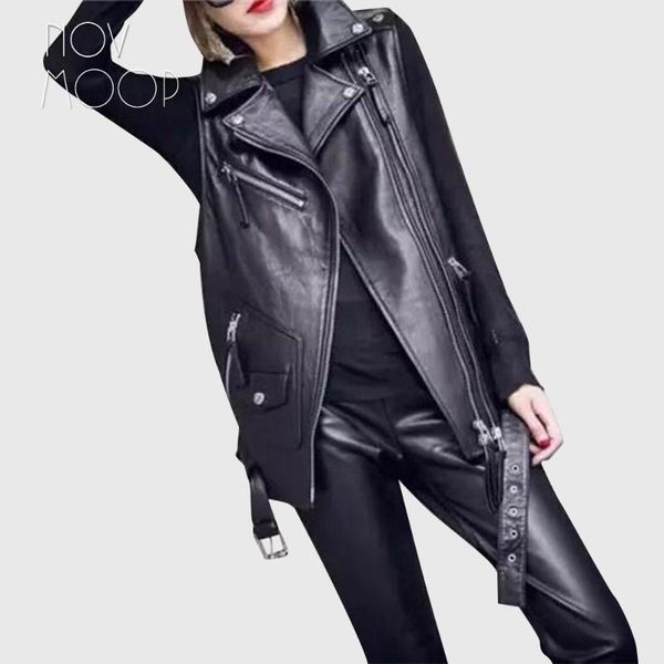 women's leather & faux novmoop genuine solid black color rivet decor women vest sheepskin motocycle style chic fashionable gilet en cui
women's leather & faux novmoop genuine solid black color rivet decor women vest sheepskin motocycle style chic fashionable gilet en cui