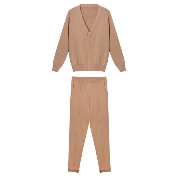 women's casual knitted shirt piece and pants two pieces femme deux suit parts yf9u, White
women's casual knitted shirt piece and pants two pieces femme deux suit parts yf9u, White