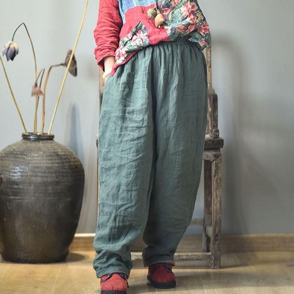 women's pants & capris fairynatural 2021 autumn winter women elastic waist warm straight loose casual ladies long cotton linen trousers, Black;white
women's pants & capris fairynatural 2021 autumn winter women elastic waist warm straight loose casual ladies long cotton linen trousers, Black;white