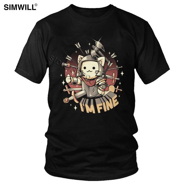 sport funny kawaii cat t shirts men short sleeved cotton i'm fine t-shirt round neck arrow sword tee large size classic clothing
sport funny kawaii cat t shirts men short sleeved cotton i'm fine t-shirt round neck arrow sword tee large size classic clothing