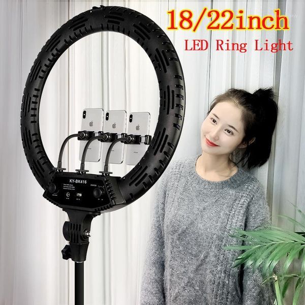 p studio selfie led ring light 18" 22" lamp dimmable 3200-5600k 3 phone holder with 2m tripod stand for youtube video p1
p studio selfie led ring light 18" 22" lamp dimmable 3200-5600k 3 phone holder with 2m tripod stand for youtube video p1