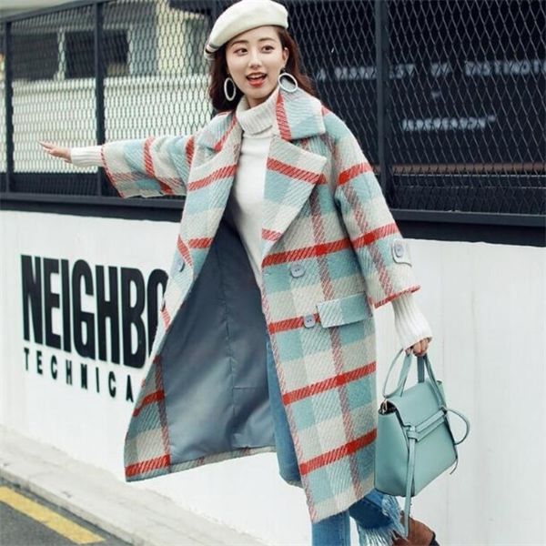 plaid coat women's clothing autumn damesjas winter 2020 wool jacket long oversized coats blend woolen warm female outerwearx1020, Black
plaid coat women's clothing autumn damesjas winter 2020 wool jacket long oversized coats blend woolen warm female outerwearx1020, Black