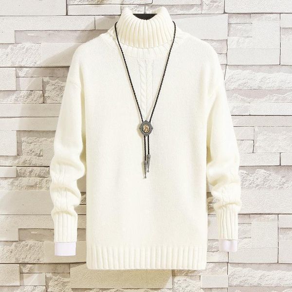 men's sweaters 2021 autumn winter thick warm cashmere sweater men turtleneck men's pullovers casual mens christmas sweaters, White;black
men's sweaters 2021 autumn winter thick warm cashmere sweater men turtleneck men's pullovers casual mens christmas sweaters, White;black