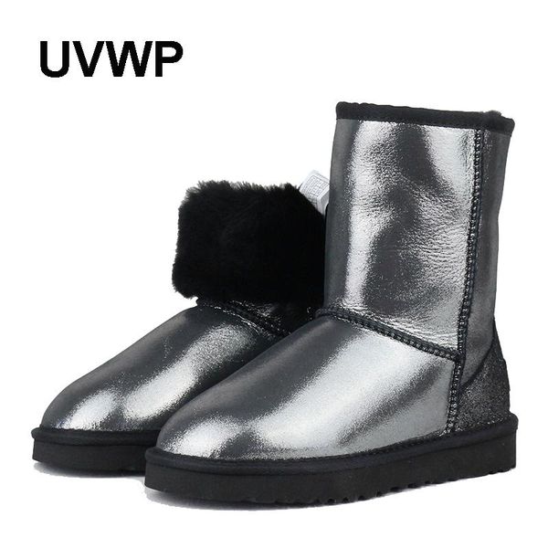 uvwp 100% genuine sheepskin leather snow boots warm natural fur women winter boots women warm wool snow ing, Black
uvwp 100% genuine sheepskin leather snow boots warm natural fur women winter boots women warm wool snow ing, Black