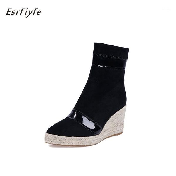 esrfiyfe 2020 new suede autumn winter boots shoes women ankle boots female wedges pointed toe platform warm women1, Black
esrfiyfe 2020 new suede autumn winter boots shoes women ankle boots female wedges pointed toe platform warm women1, Black