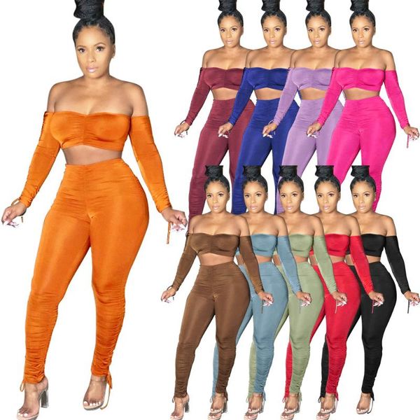 casual women stacked pants joggers slash neck crop + long pants pleated tracksuit sportsuit women winter clothes outfit, Gray
casual women stacked pants joggers slash neck crop + long pants pleated tracksuit sportsuit women winter clothes outfit, Gray