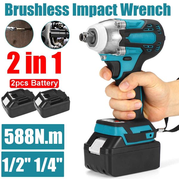 2 in 1 drillpro 18v 2/1 battery electric screwdriver 800n.m brushless 1/4 screwdriver cordless torque impact wrench power tool
2 in 1 drillpro 18v 2/1 battery electric screwdriver 800n.m brushless 1/4 screwdriver cordless torque impact wrench power tool
