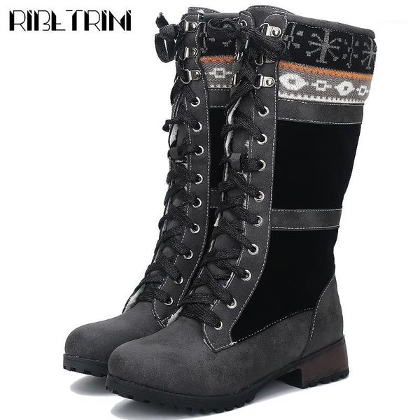 boots ribetrini ins dropship female mid calf patchwork lace up low heel women casual flock autumn shoes woman1, Black
boots ribetrini ins dropship female mid calf patchwork lace up low heel women casual flock autumn shoes woman1, Black