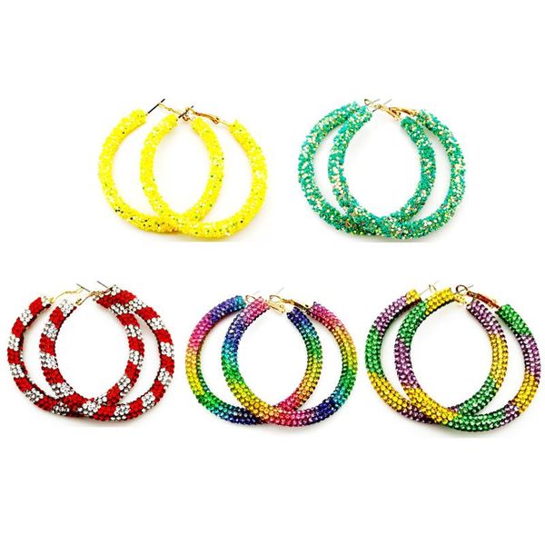 wgoud 6 pairs/set colorful crystal hoop earring for women selling colored rhinestone sequin statement earring brincos, Golden;silver
wgoud 6 pairs/set colorful crystal hoop earring for women selling colored rhinestone sequin statement earring brincos, Golden;silver