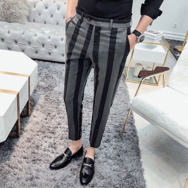 2021 new men in trousers stripe fashion suit original male pants designer line-up thin formal ds50659 adjustment dxtm, Black
2021 new men in trousers stripe fashion suit original male pants designer line-up thin formal ds50659 adjustment dxtm, Black