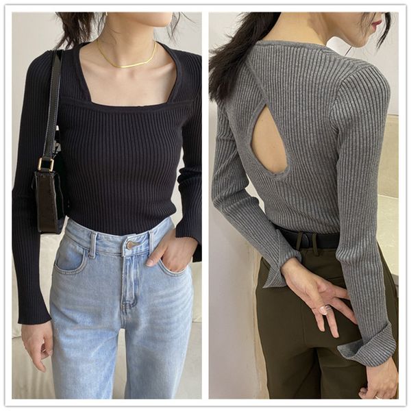 2021 new personalized neck crossover halter base sweater early autumn and winter new design sense slim opz6, White;black
2021 new personalized neck crossover halter base sweater early autumn and winter new design sense slim opz6, White;black