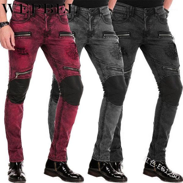 wepbel punk vintage men skinny denim pants multi zipper pockets patchwork rock roll jeans ripped hose denim long pants1, Blue
wepbel punk vintage men skinny denim pants multi zipper pockets patchwork rock roll jeans ripped hose denim long pants1, Blue
