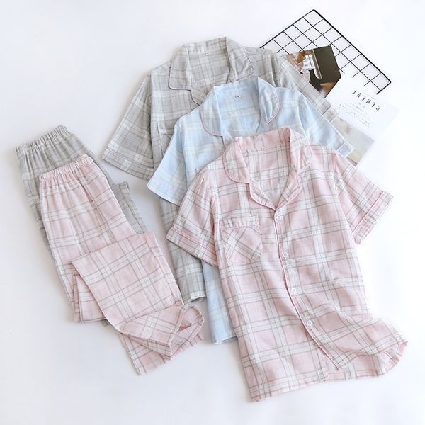 fdfklak lovers summer pajamas couples cotton sleepwear plaid pyjama women pajama sets short sleeve men lounge pijamas, Black;brown
fdfklak lovers summer pajamas couples cotton sleepwear plaid pyjama women pajama sets short sleeve men lounge pijamas, Black;brown