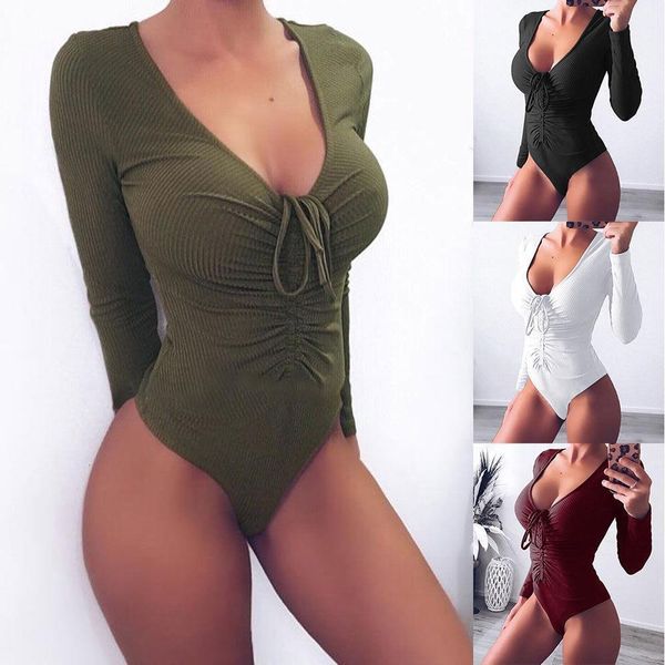 stretch body femme for women long sleeve bandage bodycon bodysuit 2019 autumn ladies bownot leotard jumpsuit, Black;white
stretch body femme for women long sleeve bandage bodycon bodysuit 2019 autumn ladies bownot leotard jumpsuit, Black;white