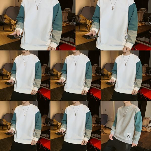 20 spring and autumn new style long sleeve fashion brand loose casual round neck sweater for men's color matching pullover pulloverswea, Black
20 spring and autumn new style long sleeve fashion brand loose casual round neck sweater for men's color matching pullover pulloverswea, Black