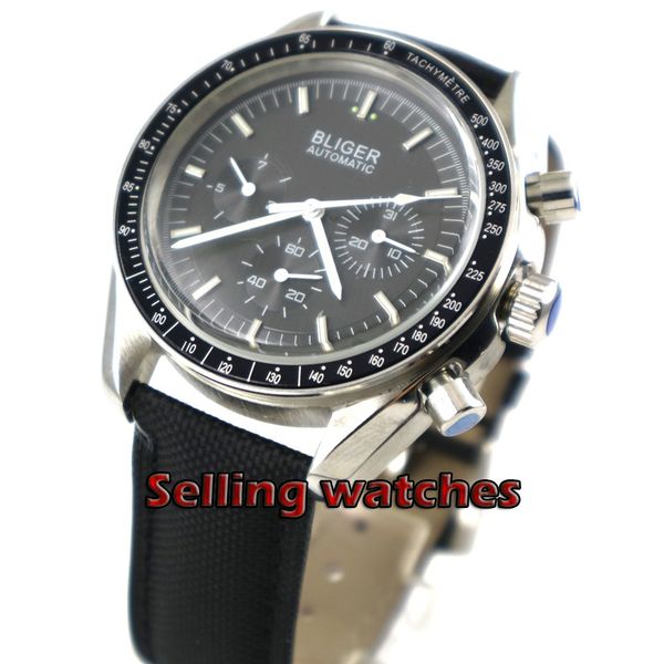 40mm bliger 2019 men watches brand luxury military analog automatic watch men's grey dial wristwatch, Slivery;brown
40mm bliger 2019 men watches brand luxury military analog automatic watch men's grey dial wristwatch, Slivery;brown
