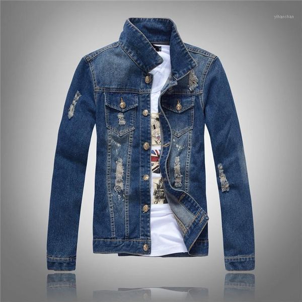 spring autumn light blue ripped denim jacket teenagers stretch slim fit jeans jacket men single breasted cowboy coat 0619041, Black;brown
spring autumn light blue ripped denim jacket teenagers stretch slim fit jeans jacket men single breasted cowboy coat 0619041, Black;brown