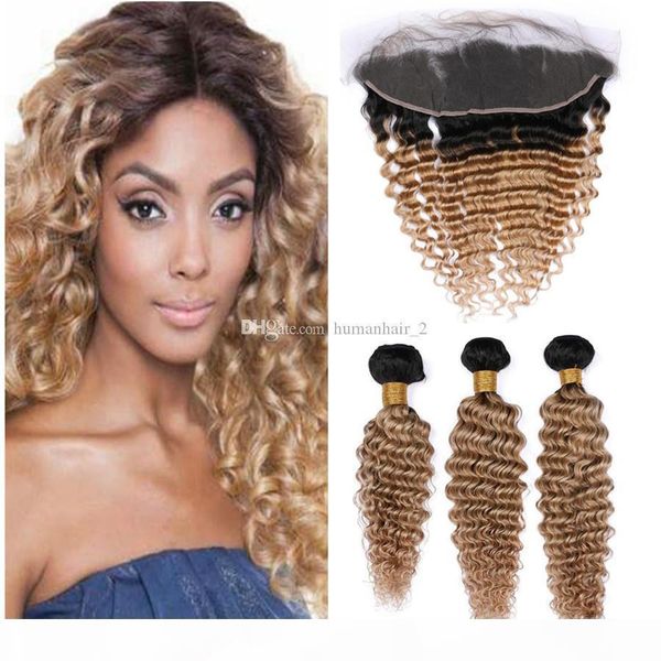 light brown 27 color dark root lace frontal with bundles deep wave ombre hair extension with lace frontal closure virgin indian hair, Black;brown
light brown 27 color dark root lace frontal with bundles deep wave ombre hair extension with lace frontal closure virgin indian hair, Black;brown