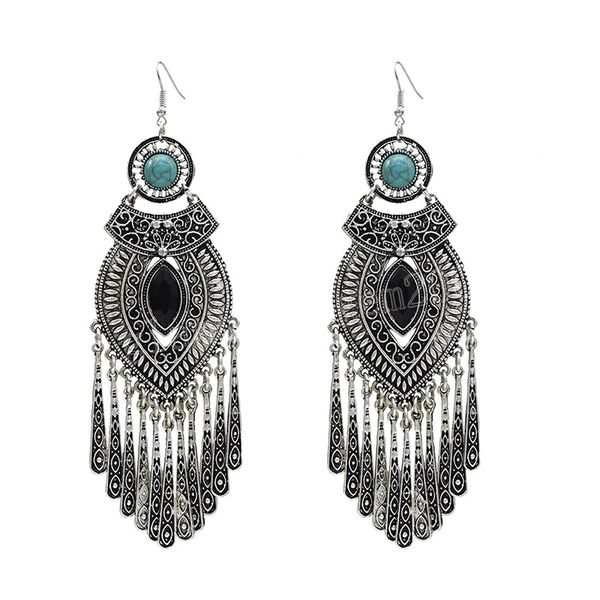 big statement long tassel dangle earrings for women jewelry carved geometric bead decoration boho drop earrings boucle oreille femme, Silver
big statement long tassel dangle earrings for women jewelry carved geometric bead decoration boho drop earrings boucle oreille femme, Silver
