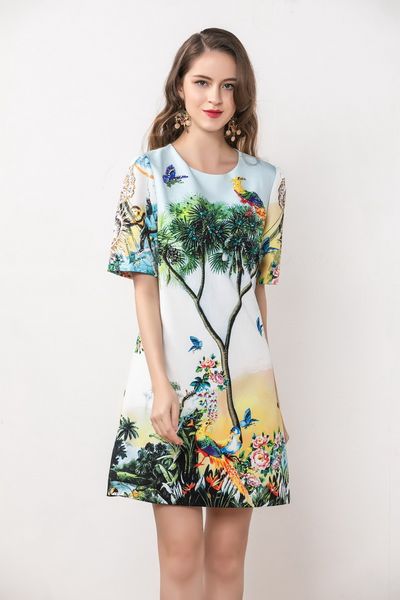 milan runway dress 2020 spring summer o neck short sleeve print designer dress brand same style dress 0306-13, Black
milan runway dress 2020 spring summer o neck short sleeve print designer dress brand same style dress 0306-13, Black