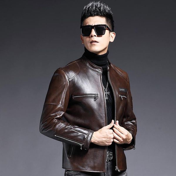 leather leather motorcycle engine male clothing collar handsome haining jacket short coat of cultivate morality, Black
leather leather motorcycle engine male clothing collar handsome haining jacket short coat of cultivate morality, Black
