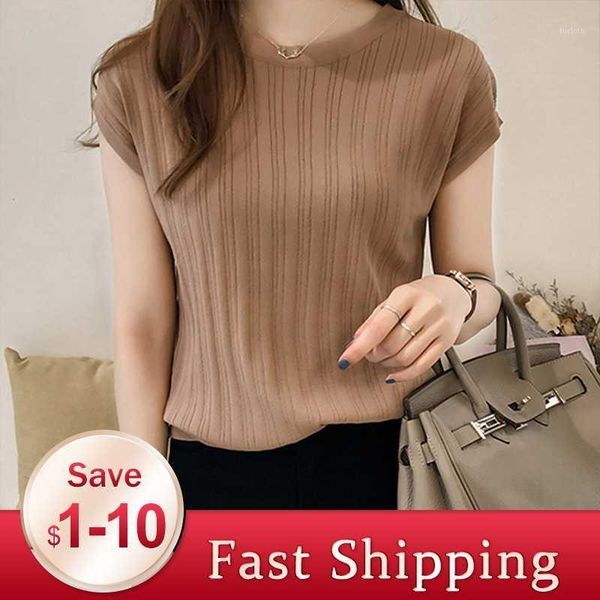 2020 summer ice silk knitted short sleeve solid slim bright office lady work causal silk shirts korean slim knitwear1, White
2020 summer ice silk knitted short sleeve solid slim bright office lady work causal silk shirts korean slim knitwear1, White