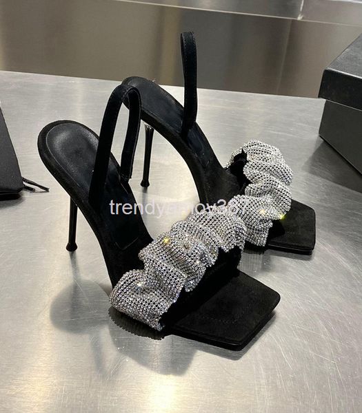 dress shoes early spring crystal high-heeled shoes with square head sandals mature style thin heel personalized women's, Black
dress shoes early spring crystal high-heeled shoes with square head sandals mature style thin heel personalized women's, Black