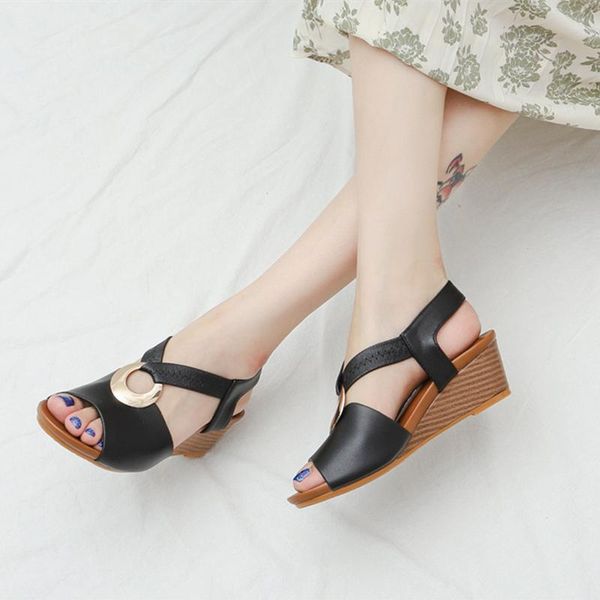 big size shoes women wedge sandals summer casual shoes for women beach sandals fashion platform gladiator trend, Black
big size shoes women wedge sandals summer casual shoes for women beach sandals fashion platform gladiator trend, Black