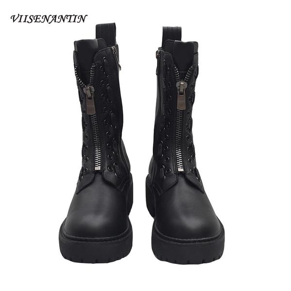 boots autumn winter fashion british style front zipper women trendy ankle round toe thick heel handsome motorcycle, Black
boots autumn winter fashion british style front zipper women trendy ankle round toe thick heel handsome motorcycle, Black