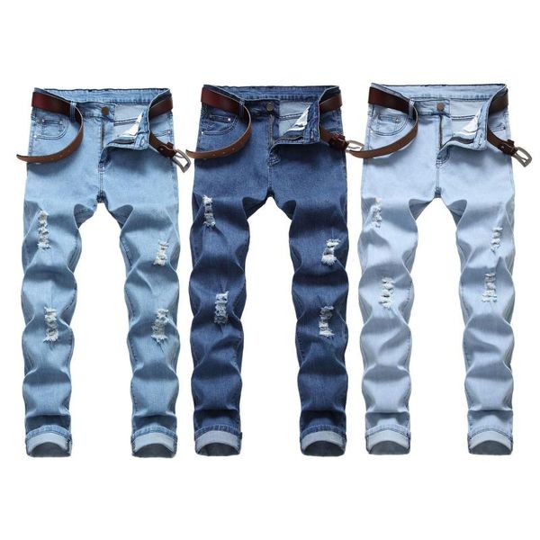 men's jeans elastic slim fit ripped blue autumn winter cotton straight cowboys trousers fashion boys long casual pants jean
men's jeans elastic slim fit ripped blue autumn winter cotton straight cowboys trousers fashion boys long casual pants jean