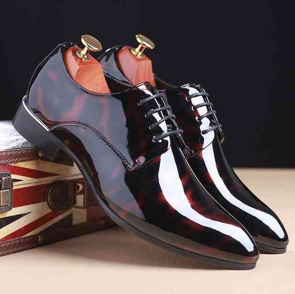 fashion luxury men's dress shoes patent leather pointed toe men party wedding flats derby eur38-46 axx328, Black
fashion luxury men's dress shoes patent leather pointed toe men party wedding flats derby eur38-46 axx328, Black