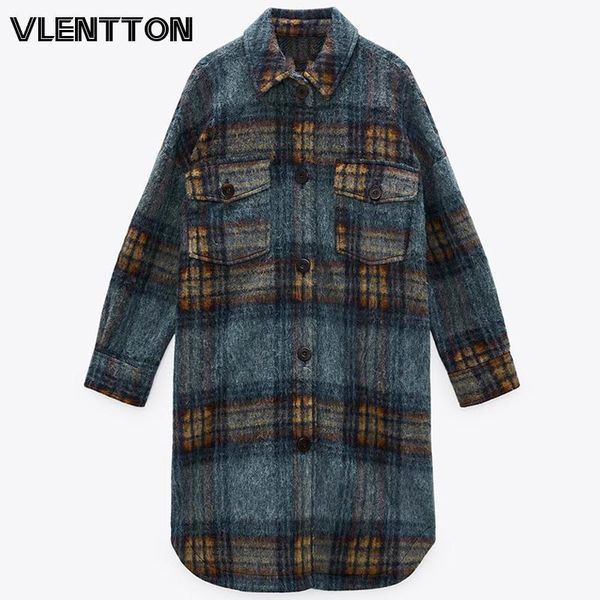 new autumn winter women oversize vintage plaid woolen coat casual shirt jacket female loose long thick outwear ladies, Black
new autumn winter women oversize vintage plaid woolen coat casual shirt jacket female loose long thick outwear ladies, Black